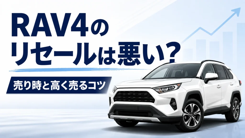 RAV4のリセールは悪い？売り時と高く売るコツを解説
