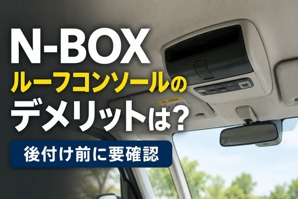 N-BOXルーフコンソールのデメリットは?後付け前の注意点を解説