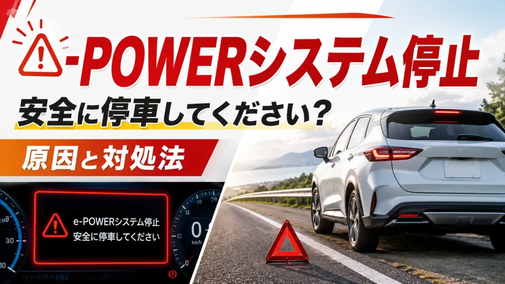 e-POWERシステム停止と表示されたら?安全に停車してくださいの意味と対処法