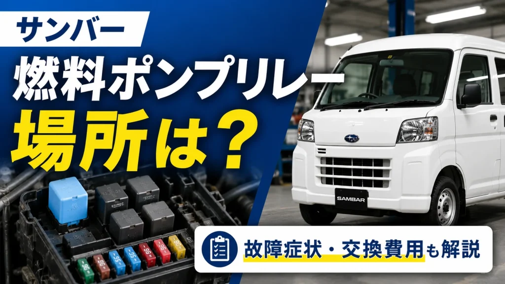 サンバー燃料ポンプリレーの場所は？故障症状と交換費用も解説