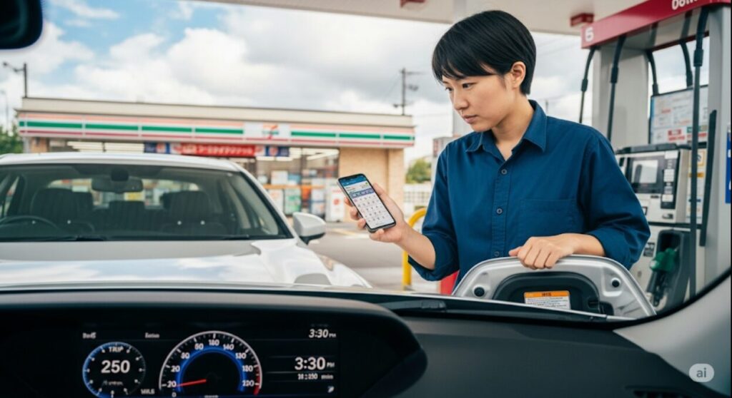 自分の車のリッター何キロを計算する方法