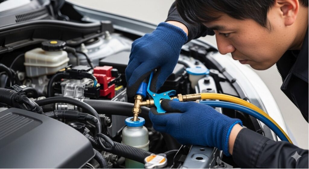 車のエアコンにガスが入らない時の補充と専門知識