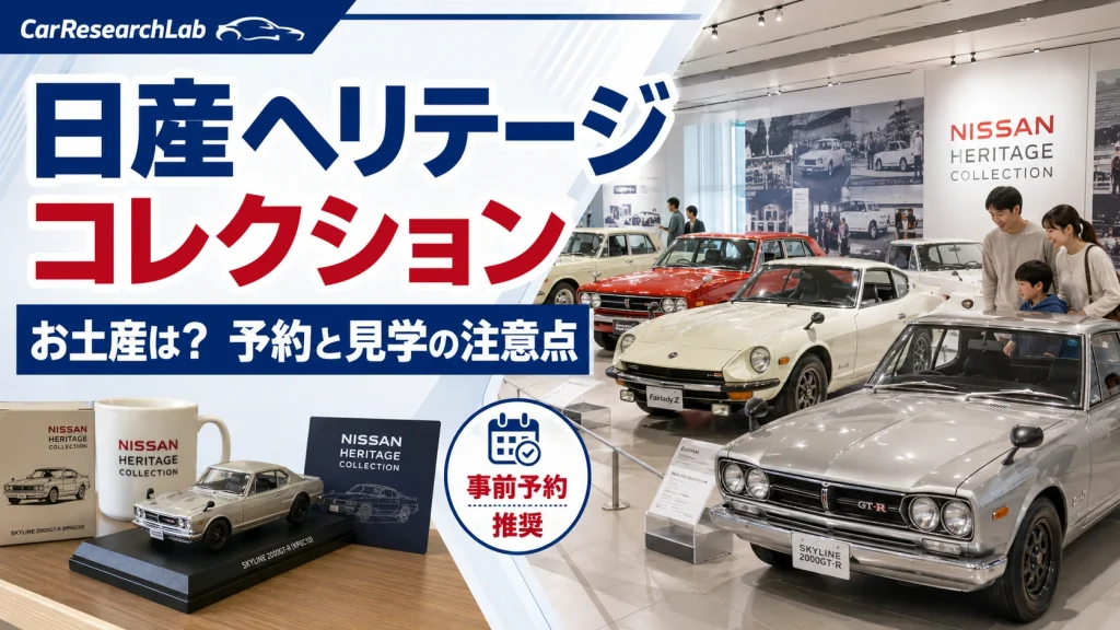 日産ヘリテージコレクションのお土産は？見学予約と口コミ解説