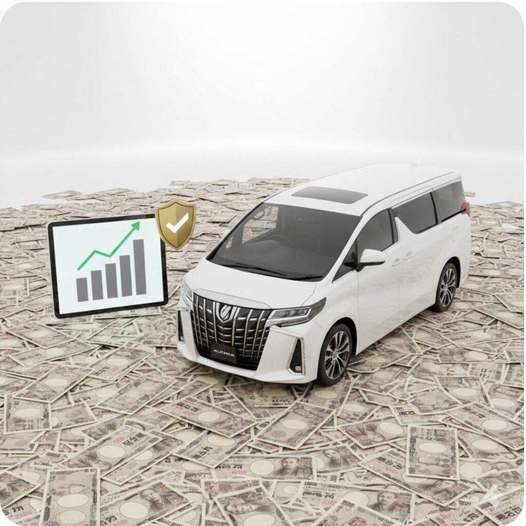 圧倒的なリセールバリューを持つアルファードが、購入後の価値を維持・向上させ、維持費のデメリットを相殺する「金融商品」としての側面。