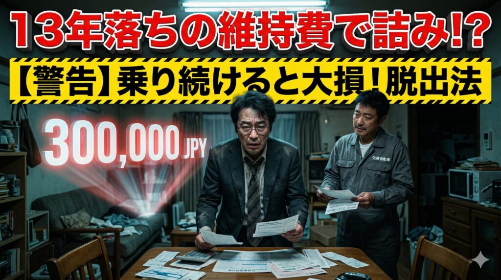 13年落ちの理不尽な税金とガソリン代でもう限界？数十万の損を防ぐ究極の策