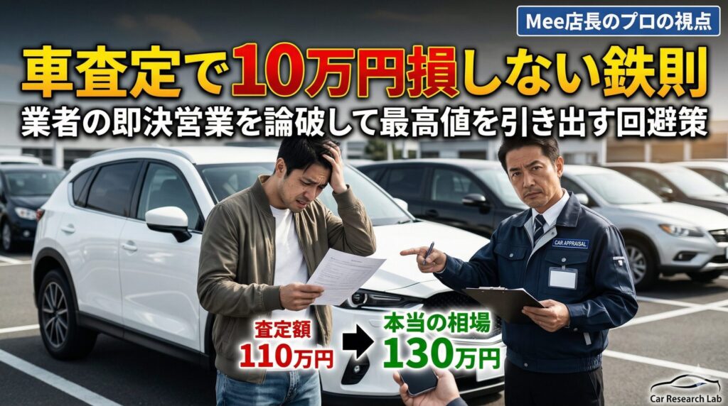 車査定で失敗したくない人へ！10万円損する前に知るべき回避策と鉄則