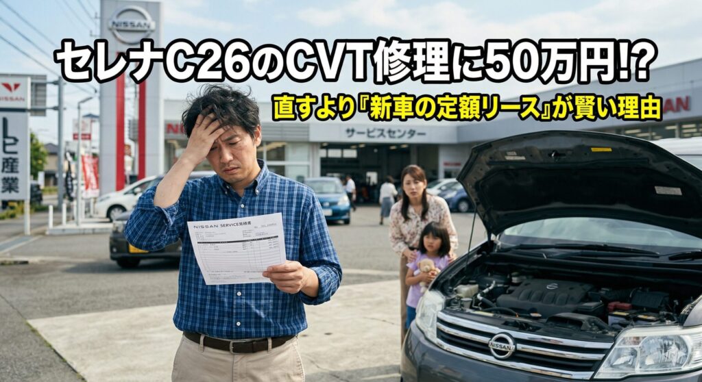 セレナC26のCVT異音修理は損？費用30万で家族会議が凍る前に読むべき結論