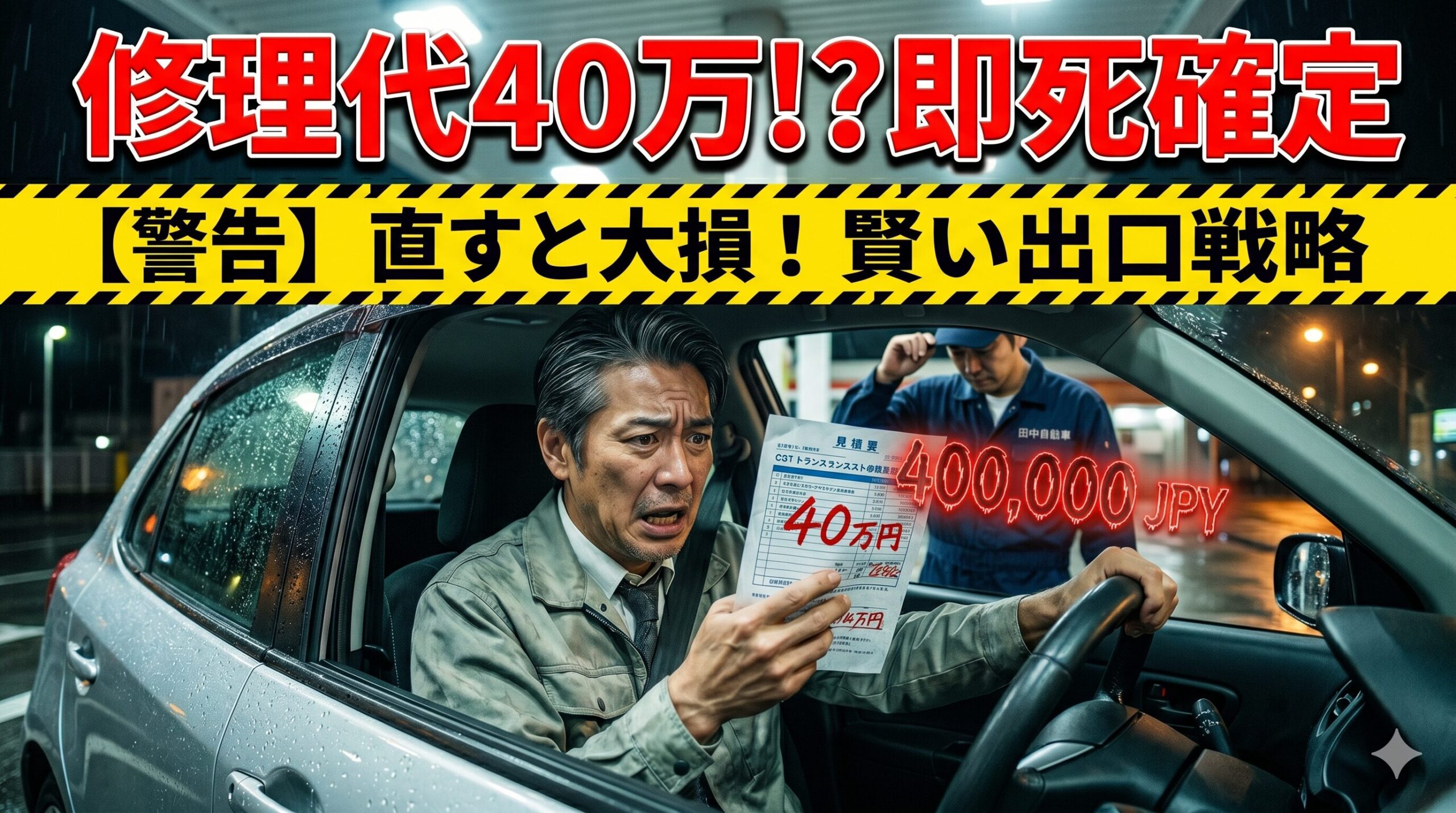 86のミッションオーバーホール費用に絶望する男性。直すと大損する理由と賢い乗り換えの裏ワザを解説したアイキャッチ画像