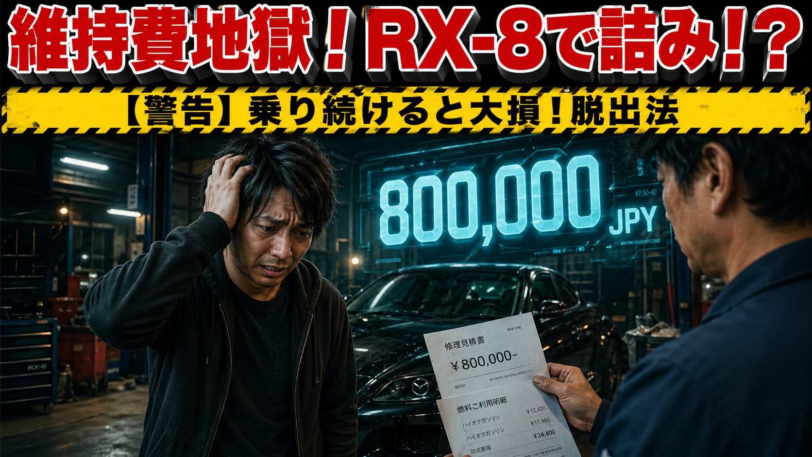 RX-8が維持できないと手放すしかない絶望から今すぐ脱却！
