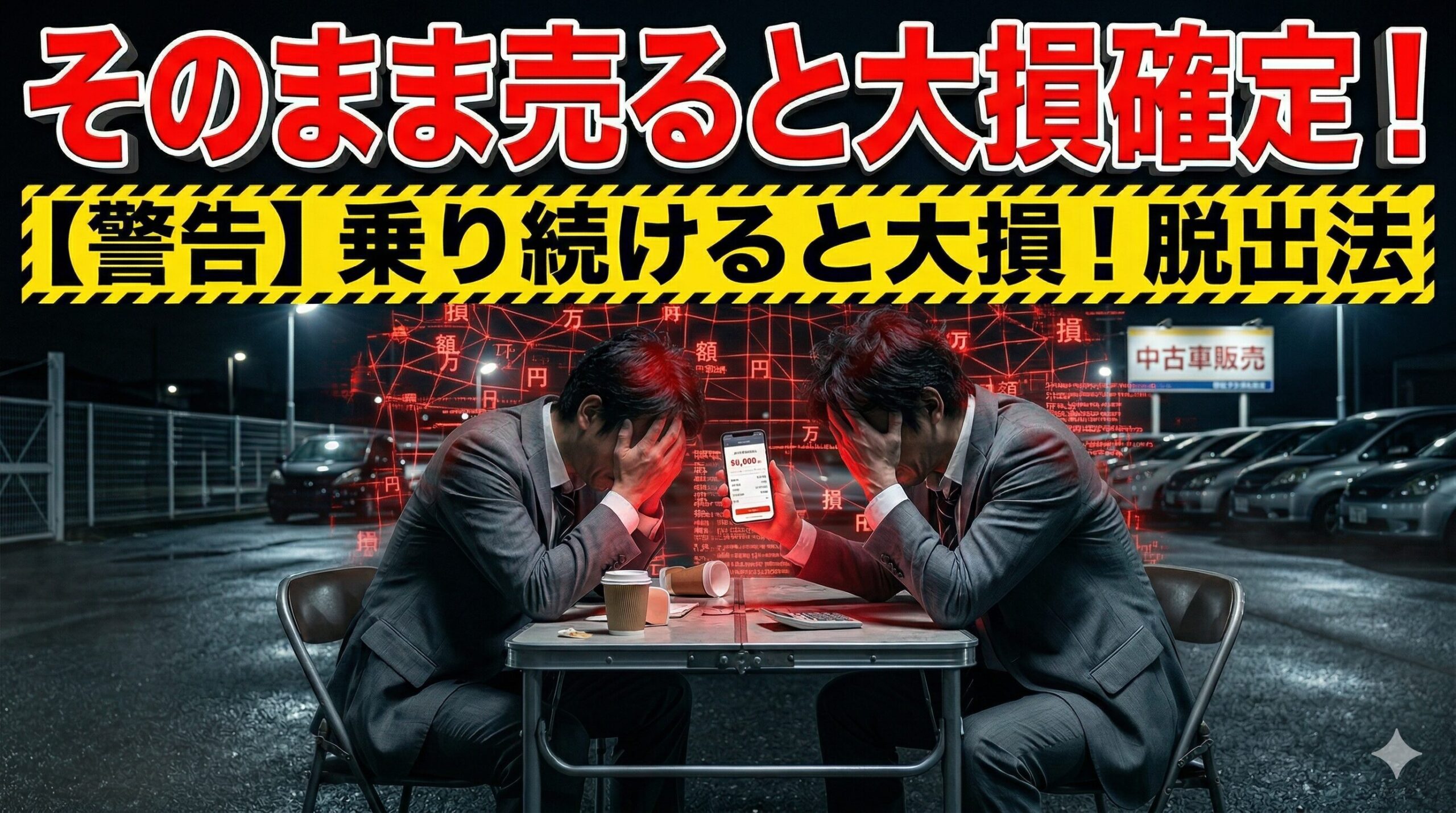 10万キロを超えた車の査定額に絶望する男性。買取価格を爆上げする禁断の査定術を解説した