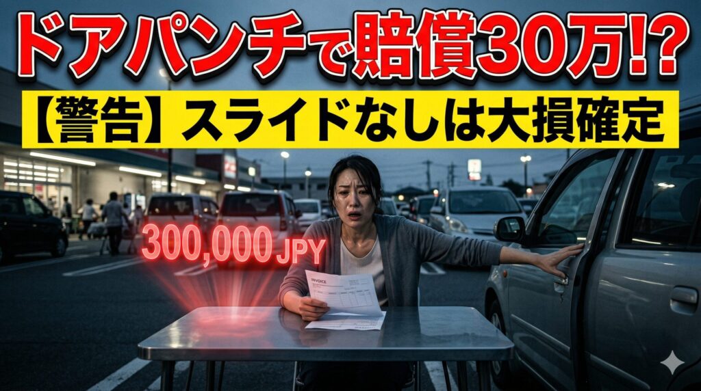 子供が隣の車にドアパンチをしてしまい高額な賠償金に絶望する母親。スライドドアなしの限界と賢い買い替えを解説