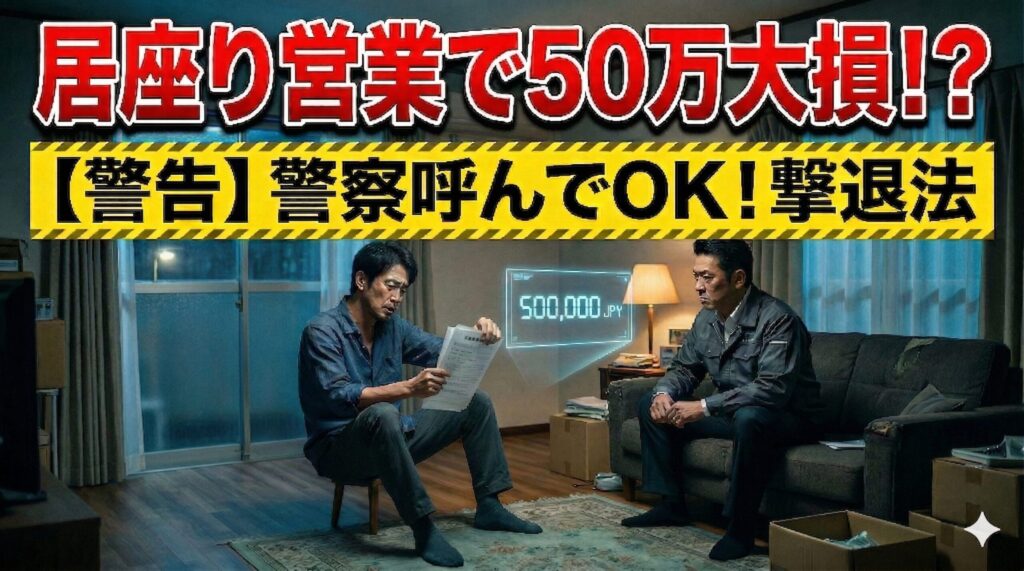 車査定で帰らない居座り営業に絶望する男性。警察を呼んで大損を回避する撃退法を解説