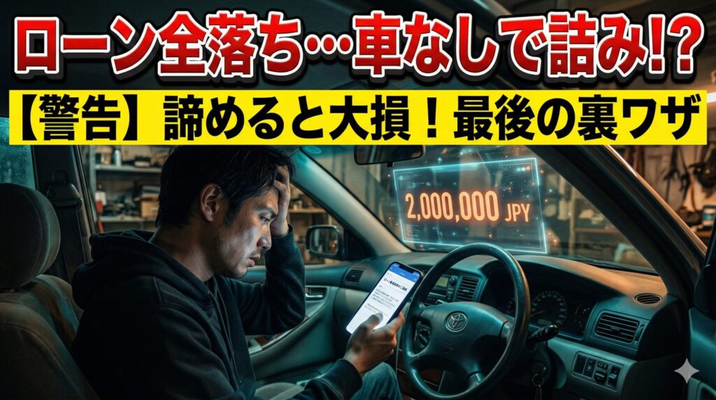 車のローン審査に落ちて絶望する男性。自社審査のカーリースで車を手に入れる最後の裏ワザを解説