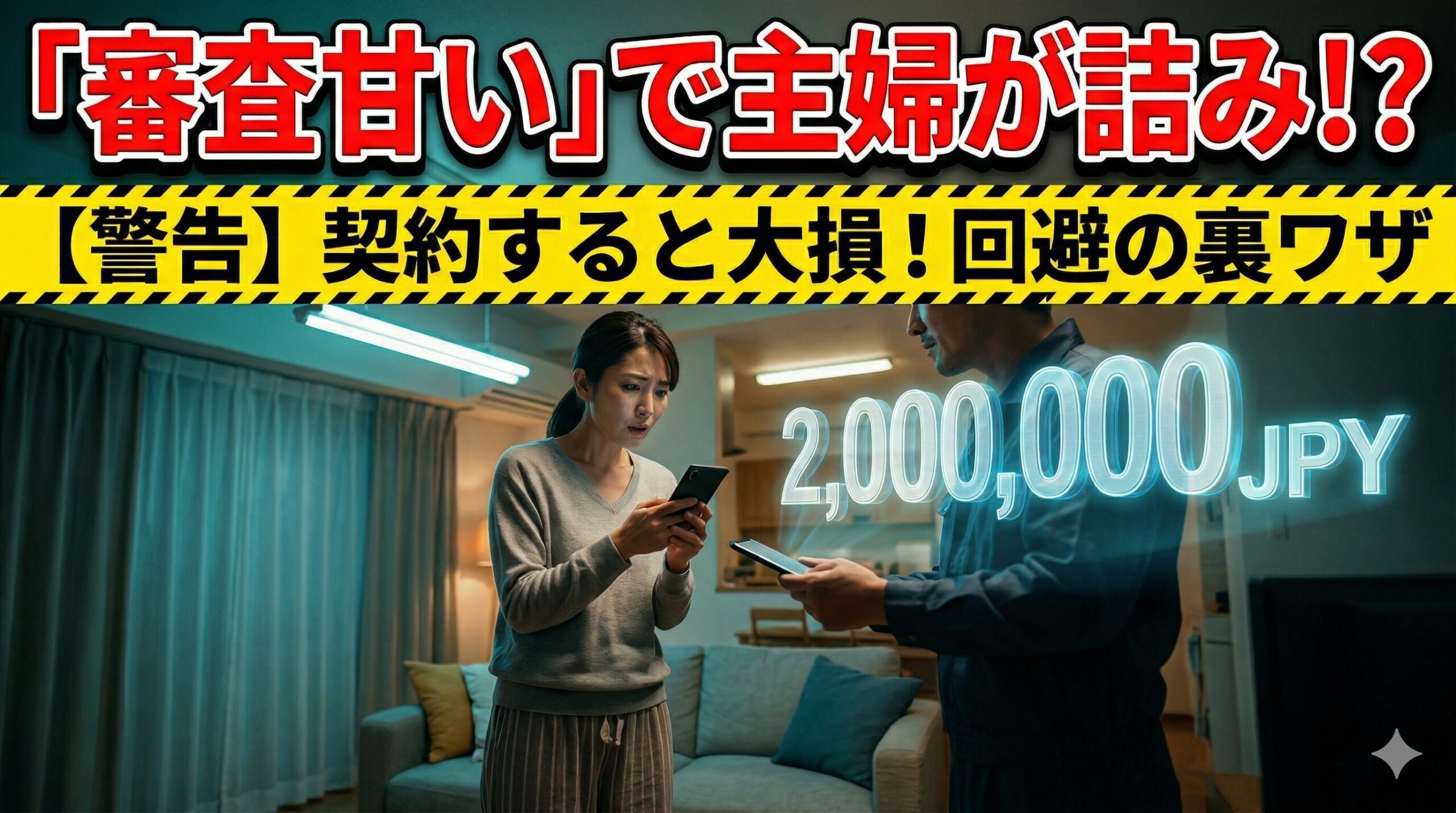 カーリースの審査が甘いという言葉を信じて罠に陥り絶望する専業主婦。大損を回避する裏ワザを解説