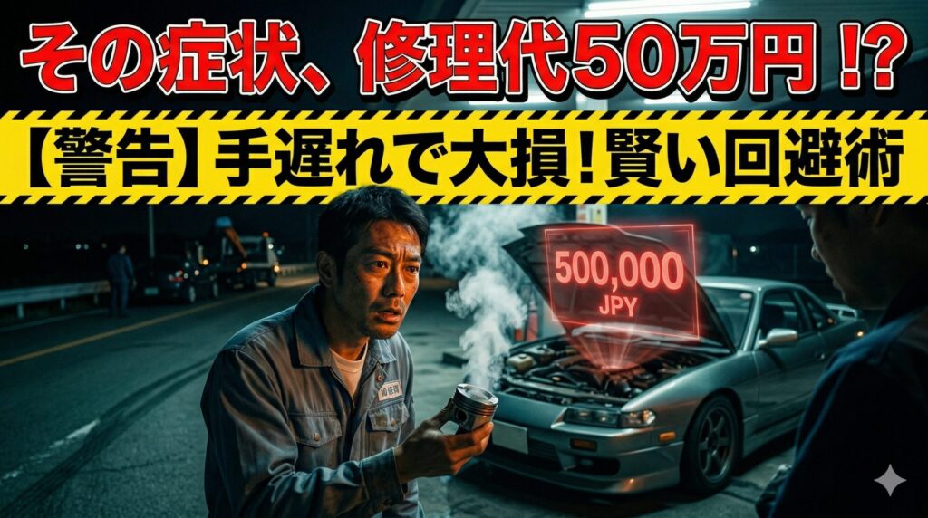 シルビアのエンジンブローは、この症状から始まる!数十万損する前に