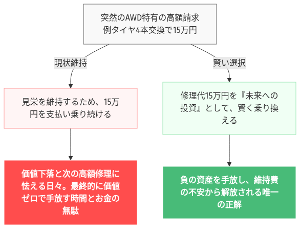 シンメトリカルAWD デメリット 後悔 の解説図