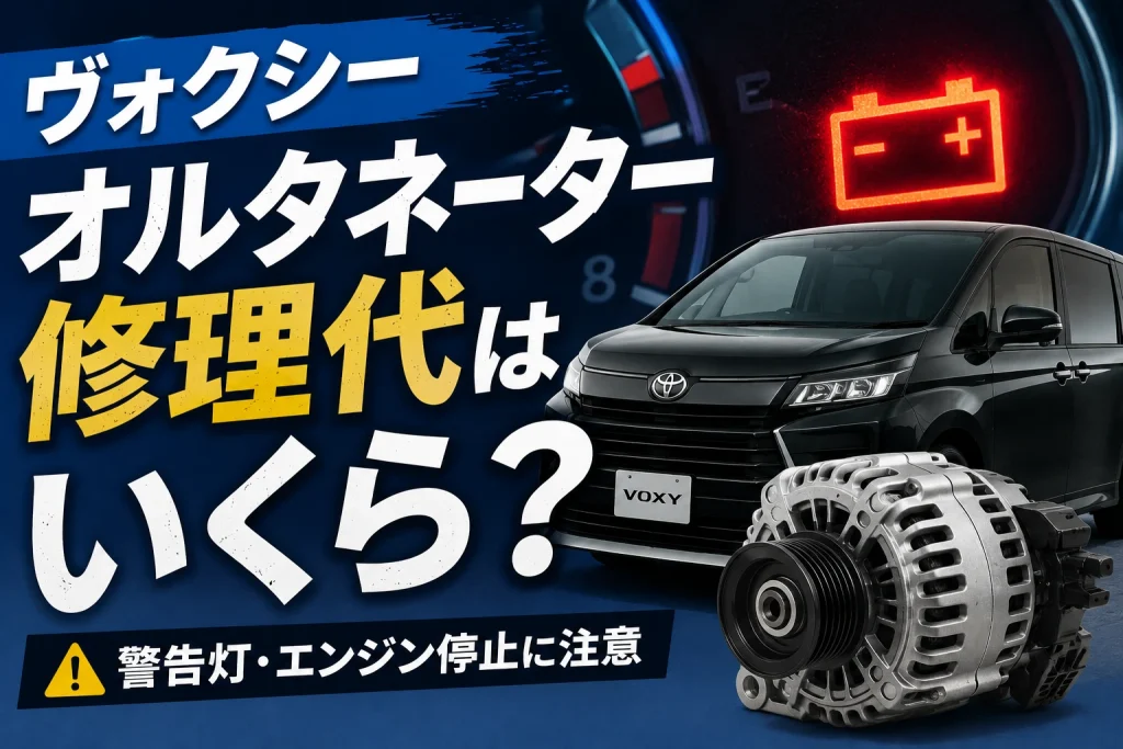オルタネーター故障でヴォクシーの修理代に愕然？知らなきゃ損する回避術