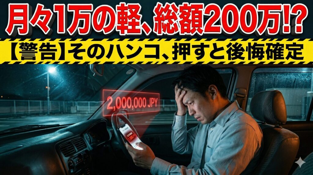 その軽自動車 月々1万円、本気ですか？契約前に暴く、後悔必至の巧妙な罠。