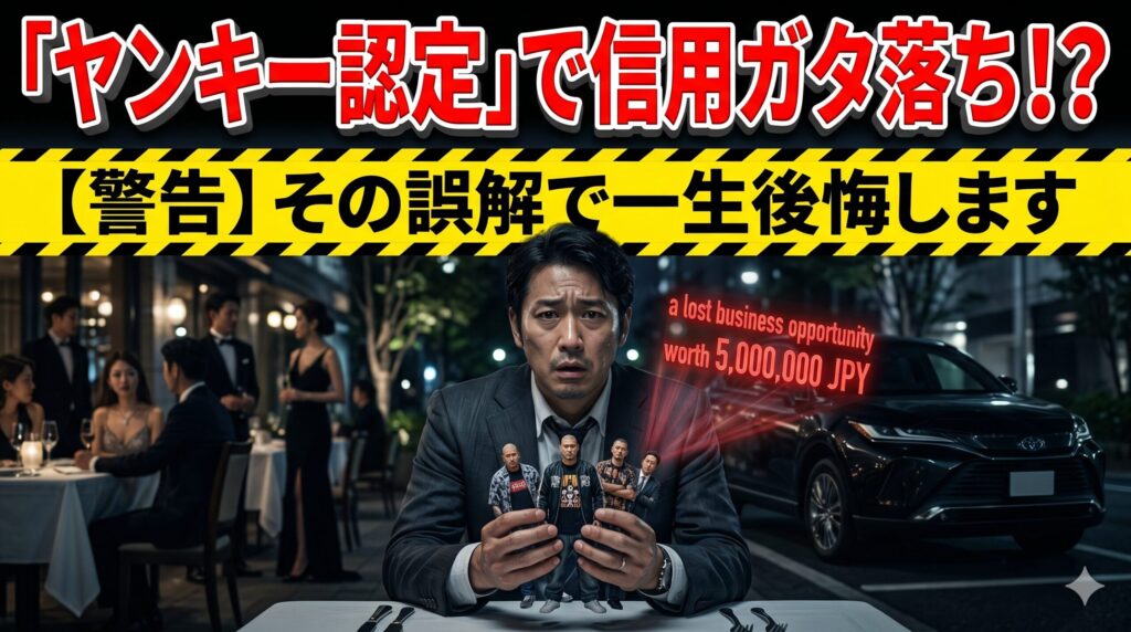 「ヤンキー車」という誤解で社会的信用を失い絶望する男性。ハリアーの品格を守るための真実を解説したアイキャッチ画像