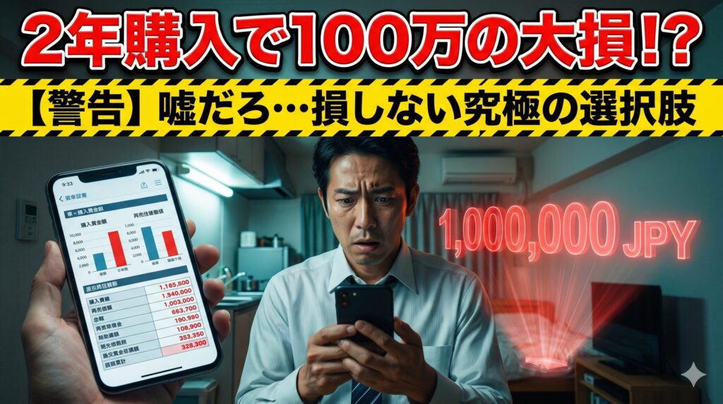 転勤で2年だけ車が必要？中古車を買うと大損して絶望する理由。嘘だろ…と後悔する前に選ぶべき唯一の出口戦略